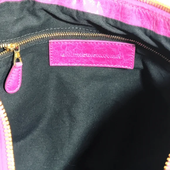 RARE Balenciaga Lambskin Motocross Giant 21 Day Hobo Bag in Lavender - Picture 13 of 16